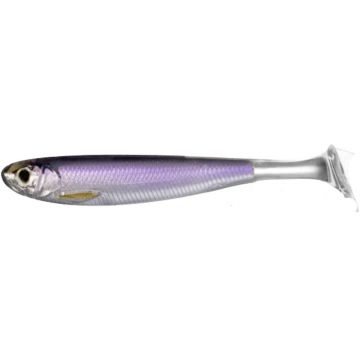 Shad Livetarget Slowroll Shiner Paddle Tail, culoare Silver-Purple, 12.5cm, 3buc