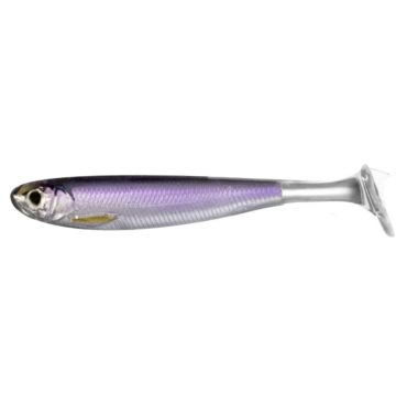 Shad Livetarget Slowroll Shiner Paddle Tail, culoare Silver-Purple, 8.5cm, 4buc