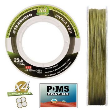 Fir Trabucco X4 Power Moss Green, 150m (Diametru fir: 0.16 mm)