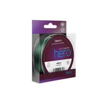Fir Textil Delphin HERO 8, Verde, 117m (Diametru fir: 0.16 mm)