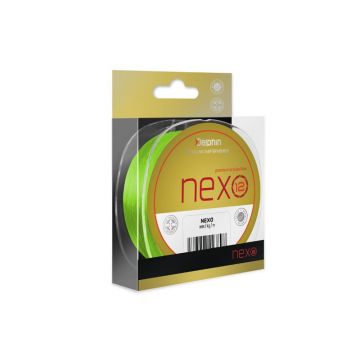 Fir Textil Delphin Nexo 12, Verde Fluo, 130m (Diametru fir: 0.16 mm)