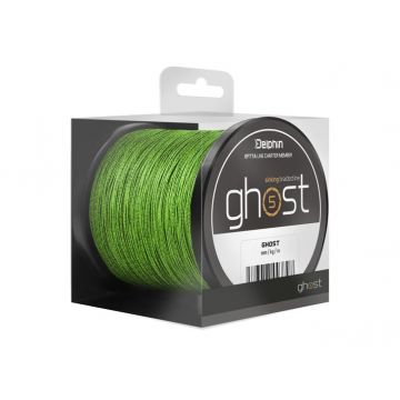 Fir Textil Delphin Ghost 4+1, Verde, 200m (Diametru fir: 0.18 mm)