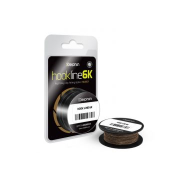Fir Textil Delphin Hookline 6K, Muddy Brown, 20m (Rezistenta fir: 15 lbs)