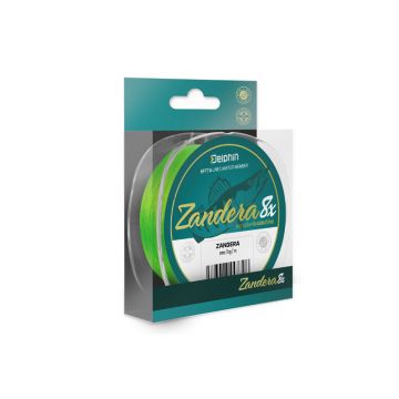 Fir Textil Delphin Zandera 8, Culoare Verde Fluo, 150m (Diametru fir: 0.10 mm)