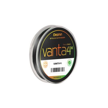 Fir Textil Inaintas Delphin Vanta 4, Negru, 15m (Diametru fir: 0.14 mm)