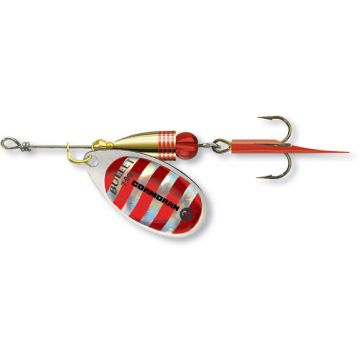 Lingurita rotativa Cormoran Bullet, Silver Red Stripes, nr. 1, 3g