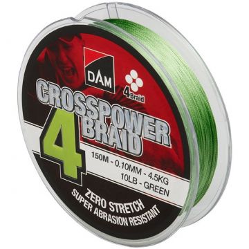 Fir Textil Dam Crosspower 4X Green, 150m (Diametru fir: 0.13 mm) Fir Textil Dam Crosspower 4X Green, 150m (Diametru fir: 0.13 mm)