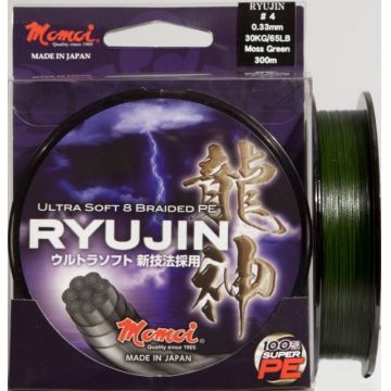 Fir Textil Momoi Ryujin PE Braided, Dark Green, 300m (Diametru fir: 0.40 mm)