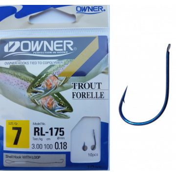 Carlige Legate Owner RL-175 No.7 60cm 0,18mm