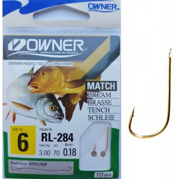Carlige Legate Owner RL-284 No.6 70cm 0,18mm