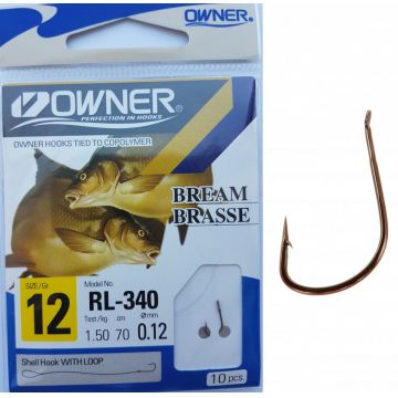Carlige Legate Owner RL-340 No.12 70cm 0,12mm