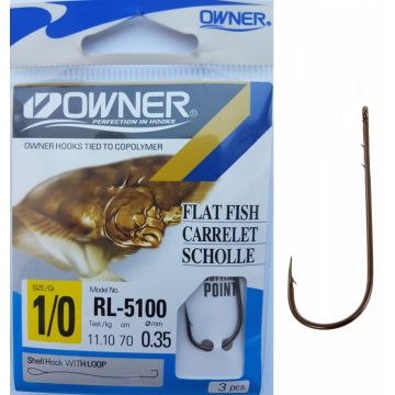 Carlige Legate Owner RL-5100 No.1/0 70cm 0,35mm
