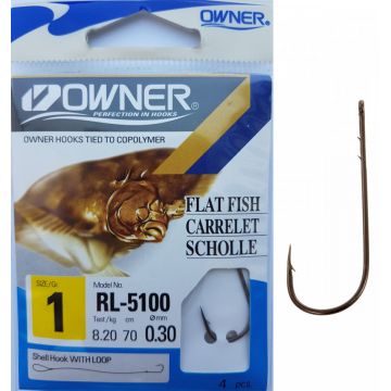 Carlige Legate Owner RL-5100 No.1 70cm 0,30mm