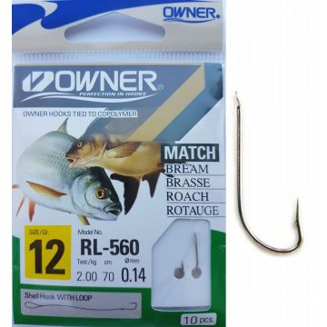 Carlige Legate Owner RL-560 No.12 70cm 0,14mm