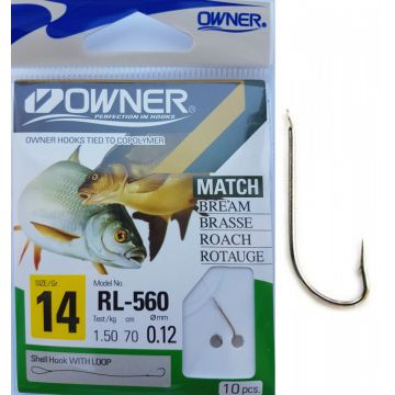 Carlige Legate Owner RL-560 No.14 70cm 0,12mm