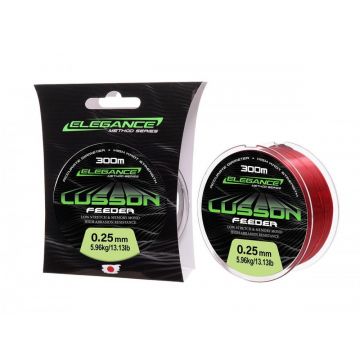 Fir Monofilament Formax Elegance Method Lusson Feeder, Rosu, 300m (Diametru fir: 0.22 mm)