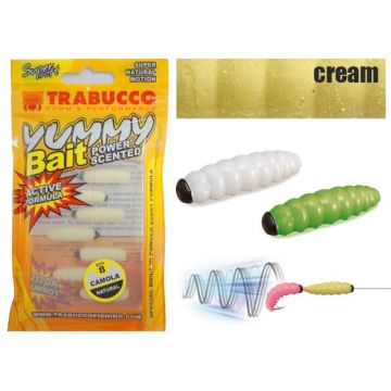 Vierme Trabucco Yummy Bait Camola, Cream 1.5cm, 8 buc