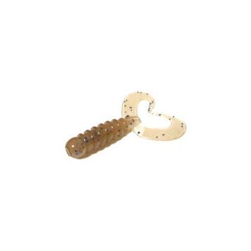 Grub Rock'N Bait Cultiva RB-1 17 Brown Blue Ring Twin Tail