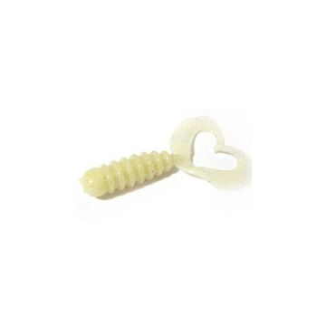 Grub Rock'N Bait Cultiva RB-1 18 White Ring Twin Tail