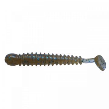Grub Rock'N Bait Cultiva RB-2 17 Brown Blue Ring Kick Tail