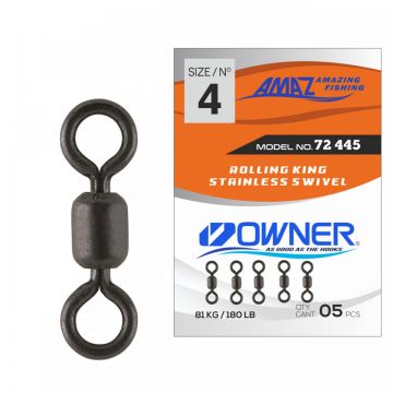 Vartej Owner Amaz 72445 KS-11 No.4 81kg Rolling King Stainless Swivel