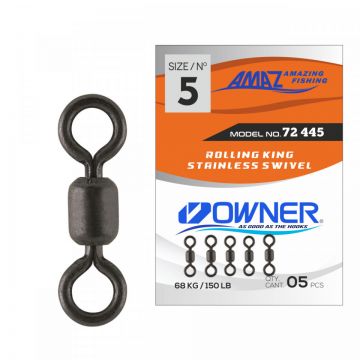 Vartej Owner Amaz 72445 KS-11 No.5 68kg Rolling King Stainless Swivel