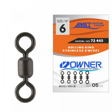 Vartej Owner Amaz 72445 KS-11 No.6 45kg Rolling King Stainless Swivel