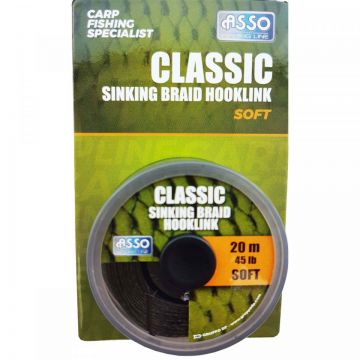 Fir Asso Classic Soft Sinking Braid Hooklink 25Lb 20m Verde