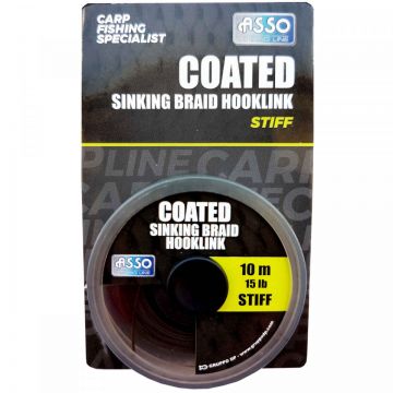 Fir Asso Coated Stiff Sinking Braid Hooklink 45Lb 10m Verde