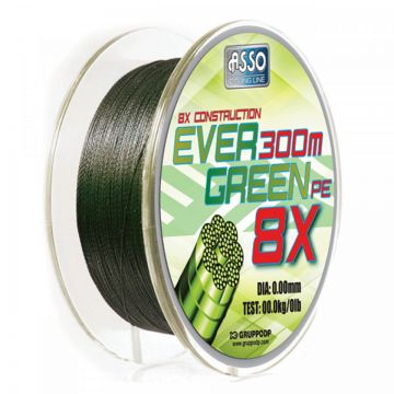 Fir Asso Evergreen PE 8X 0.15mm 11.80kg 130m Verde