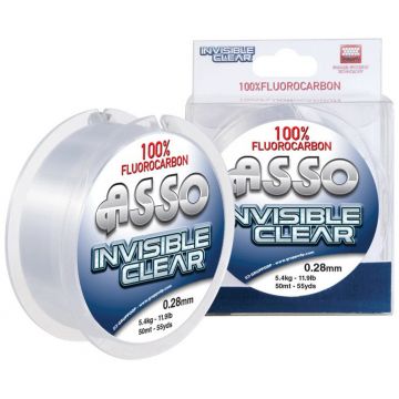 Fir Asso Fluorocarbon 0.11mm 1.30kg 50m Invisible Clear