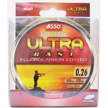 Fir Asso Ultra Cast 0.12mm 2.00kg 150m Galben Fluo