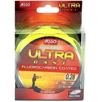 Fir Asso Ultra Cast 0.20mm 6.50kg 300m Galben Fluo