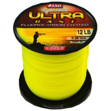 Fir Asso Ultra Cast 0.32mm 12.30kg 1000m Galben Fluo
