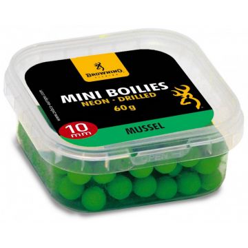 Mini Boilies Browning Neon Pre-drilled Green Mussel 10mm