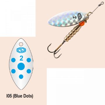Rotativa 1 4gr Swimy Inline Spinner Willow I01 Blue Dots