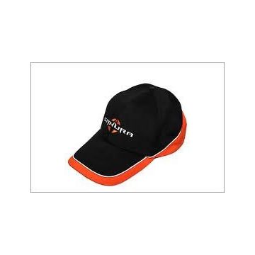 Sapca Sakura neagra banda orange