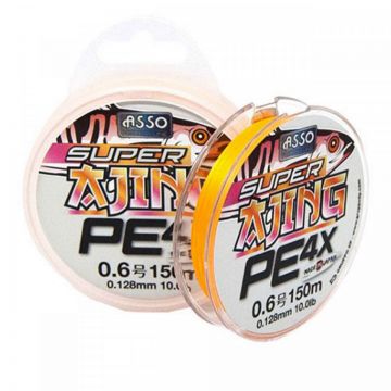 Fir Asso Super Ajing PE 4X 0.128mm 4.54kg 150m Orange