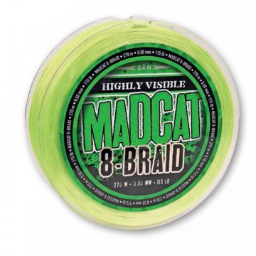 Fir Madcat 8 Braid G2 Main Line 0.35mm 29.50kg 270m Hy Vis Yellow
