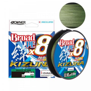 Fir Owner Kizuna X8 Broad 0.10mm 4.10kg 135m Green in the Dark
