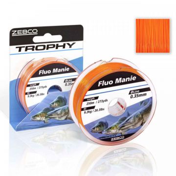Fir Zebco Trophy Fluo Manie 0.28mm 5.90kg 300m Portocaliu