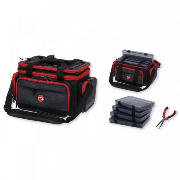 Geanta DAM Effzett Pro-Tact Lure Carryall cu 4 Cutii