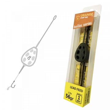 Montura Crap Orange cu plumb 56gr Grippa Leed Feed In-Line Nr.4