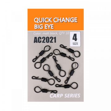 Agrafa Orange No.4 Quick Change Negru Mat Ochet mare 10buc