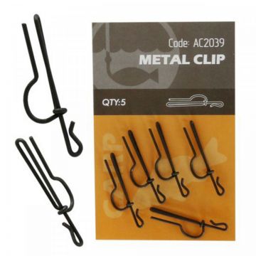 Clip Metal Orange 5buc