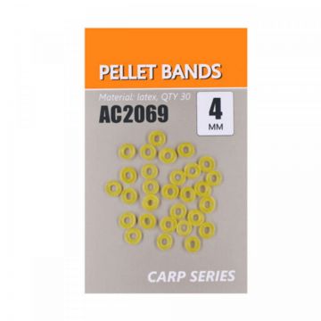 Orange Pellet Bands 4mm 30buc
