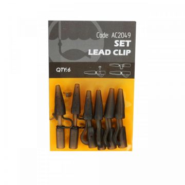 Set Orange Lead Clip 6buc