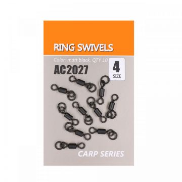 Vartej Orange No.4 Ring Swivels 10buc