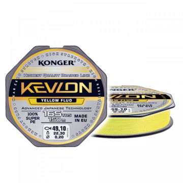Fir Textil Konger Kevlon X4 0.14mm 14.5kg 150m Yellow Fluo