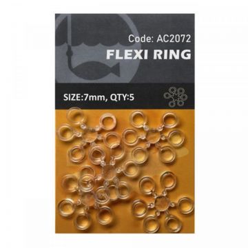 Orange Flexi Ring 7mm 5buc